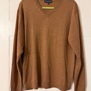 Hart Schaffner Marx Tan V-Neck Sweater